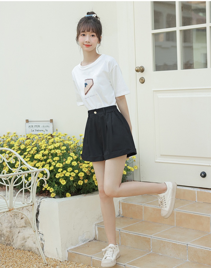 Summer colors pure cotton all-match shorts for women