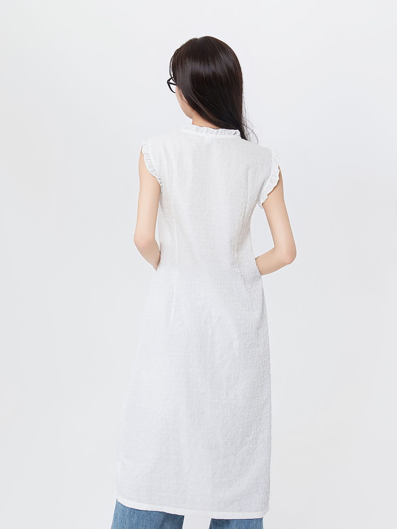 Summer pure niche nightgown long frenum dress