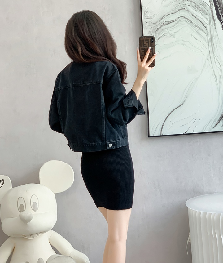 Loose Korean style tops all-match retro coat for women