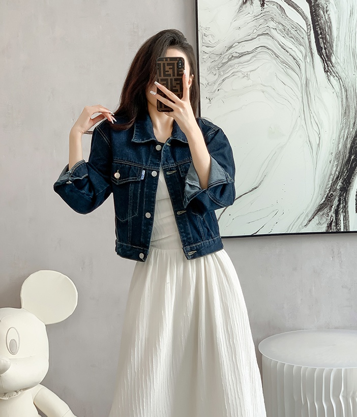 Loose Korean style tops all-match retro coat for women