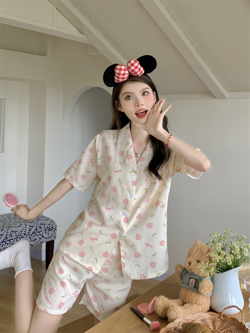 Summer lovely pajamas homewear shorts a set for women