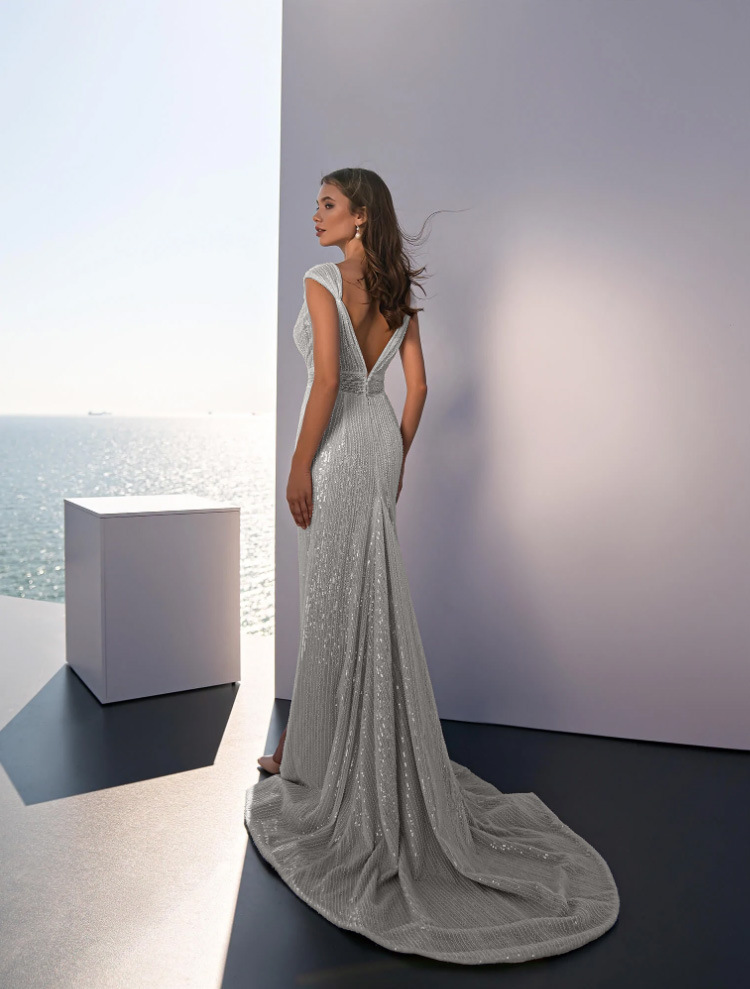 Summer sequins long dress slim formal dress for women