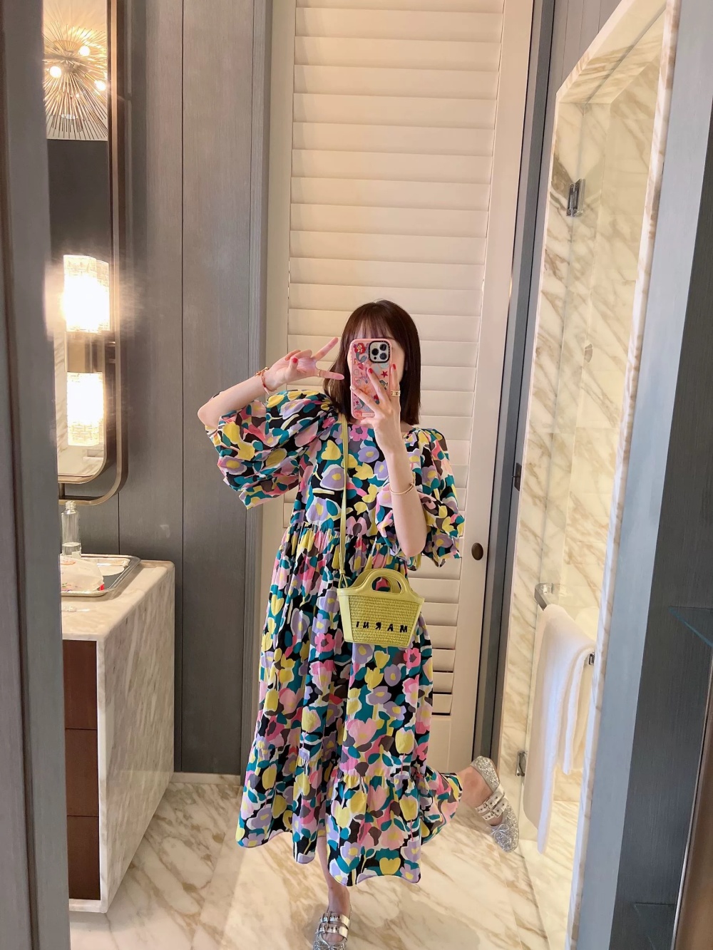 Vacation Korean style elegant summer long loose dress