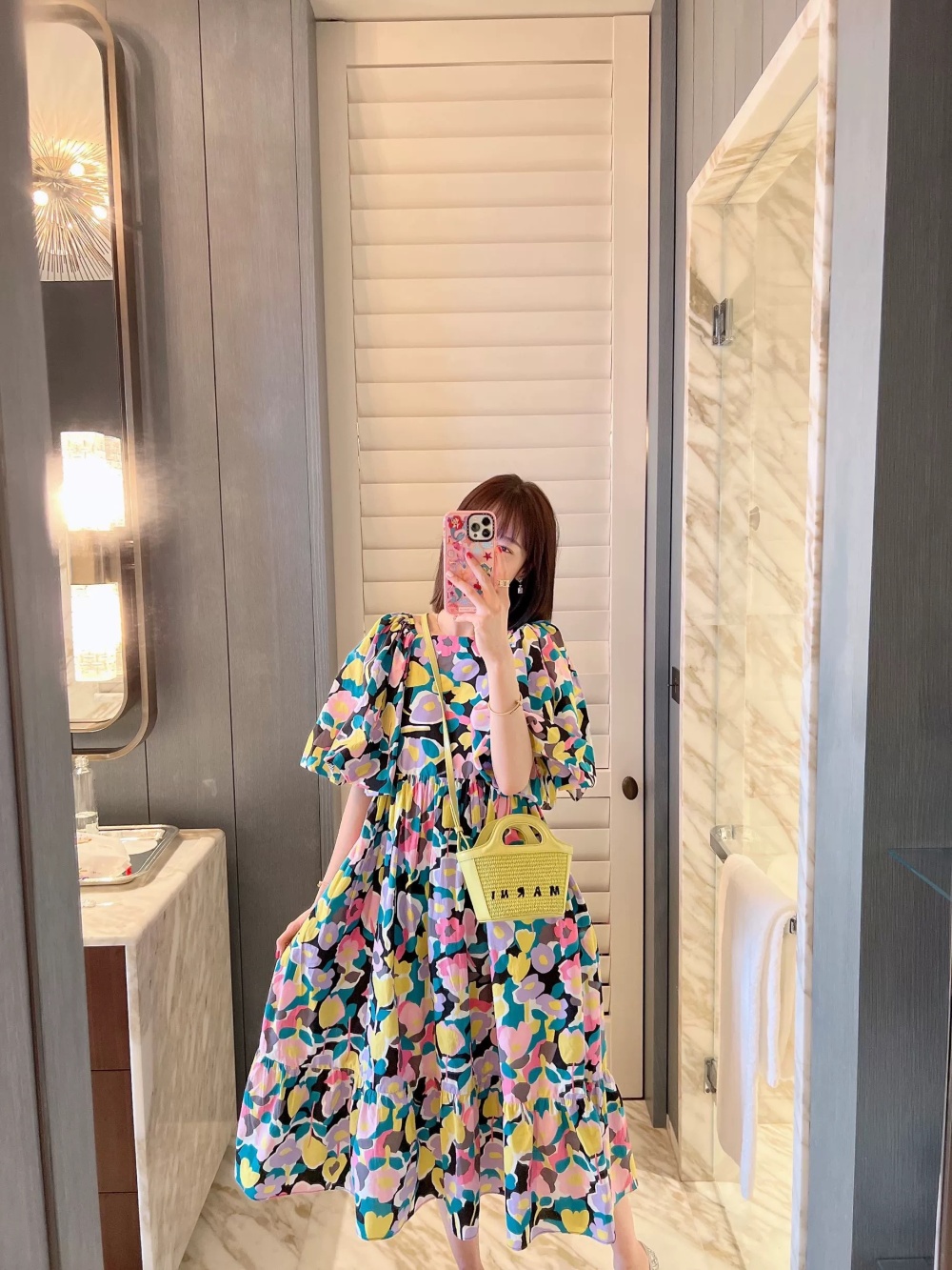 Vacation Korean style elegant summer long loose dress