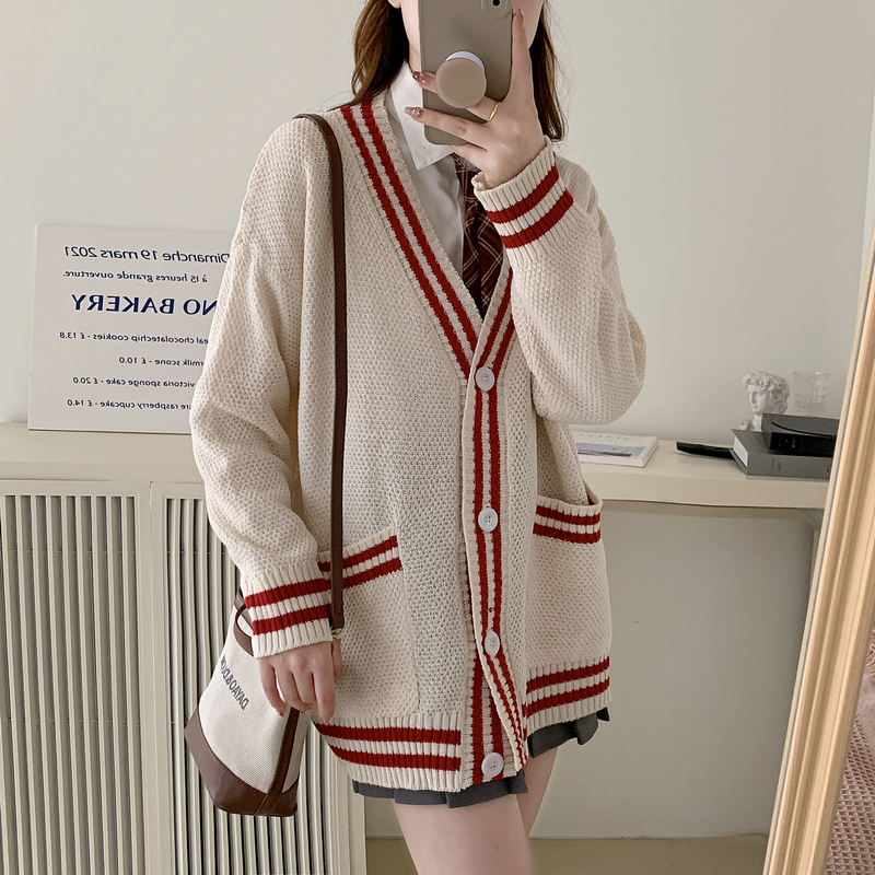Loose lazy cardigan knitted coat for women