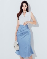 Mermaid Korean style tops halter skirt 2pcs set