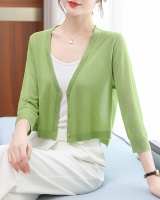 Thin knitted sunscreen cardigan summer with sling skirt
