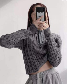 Retro sweater high collar bottoming shirt for women