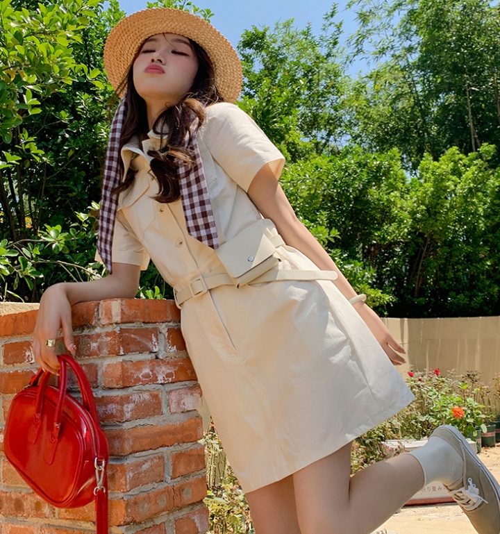 Pinched waist large yard dress summer waist-bag for women