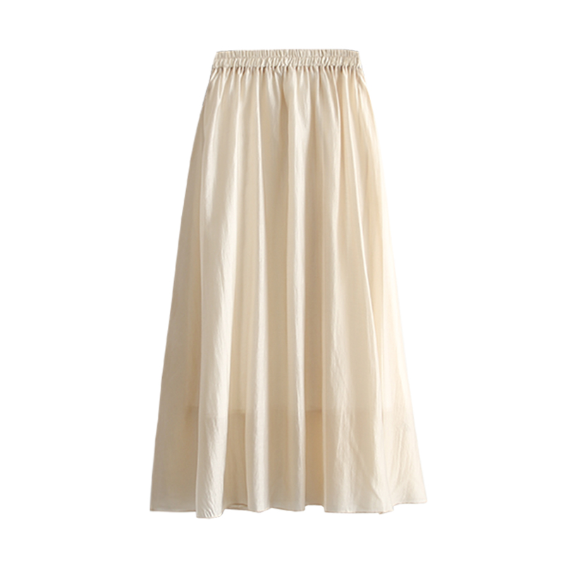 Pure summer imitation silk loose all-match skirt