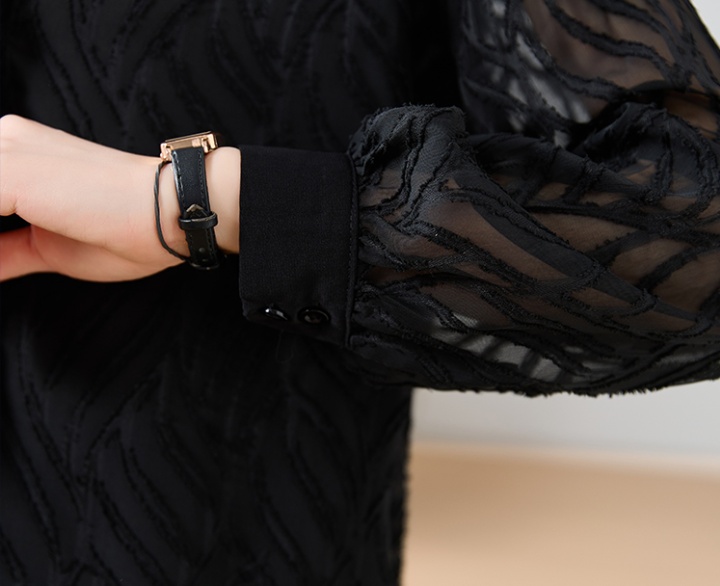 Black long sleeve tops niche shirt for women
