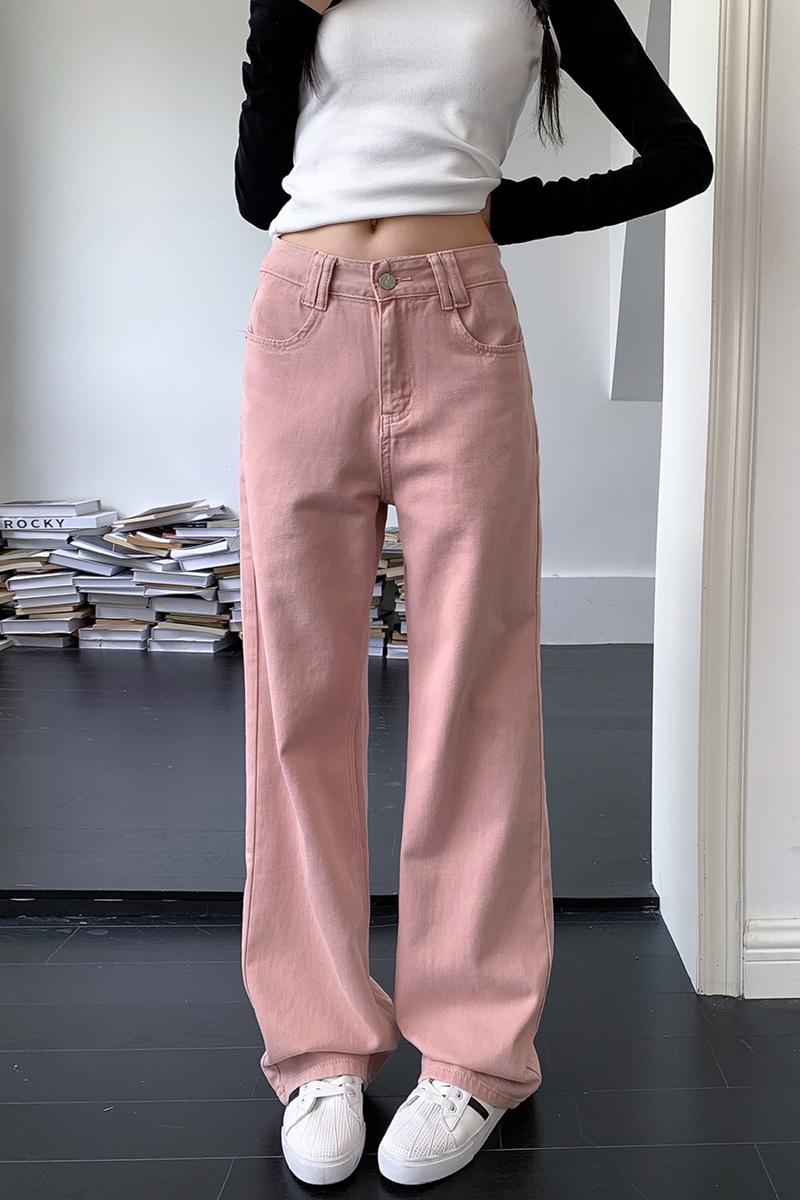 Loose high mopping pants summer jeans for women