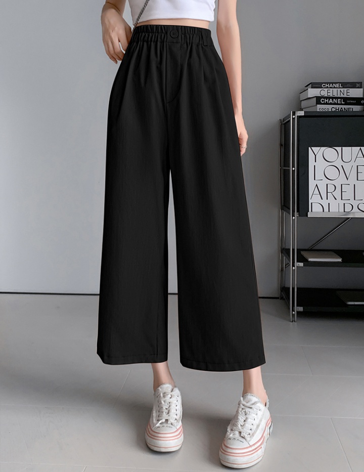 Cotton linen wide leg pants casual pants for women