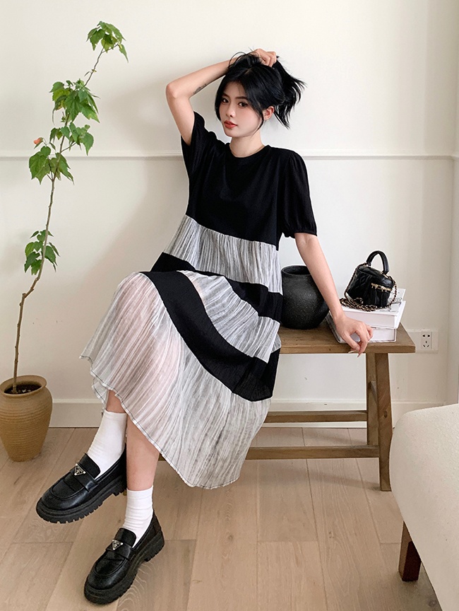 Large yard slim Casual sweet all-match dress for women