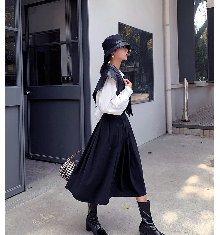 Black maiden spring business suit long Japanese style skirt