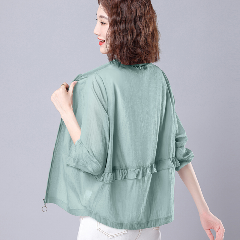 Sunscreen middle-aged thin coat summer shirts for women