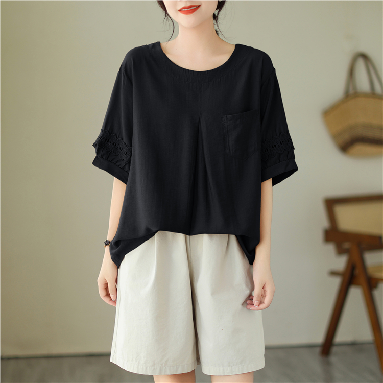 Large yard splice shirt loose pullover tops for women