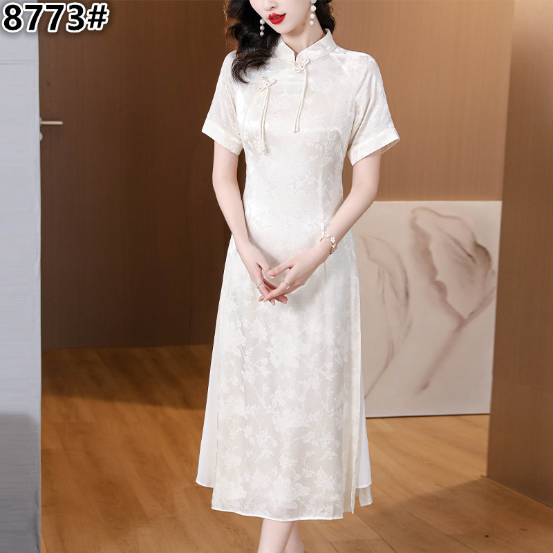 Slim Chinese style summer cheongsam thin temperament dress
