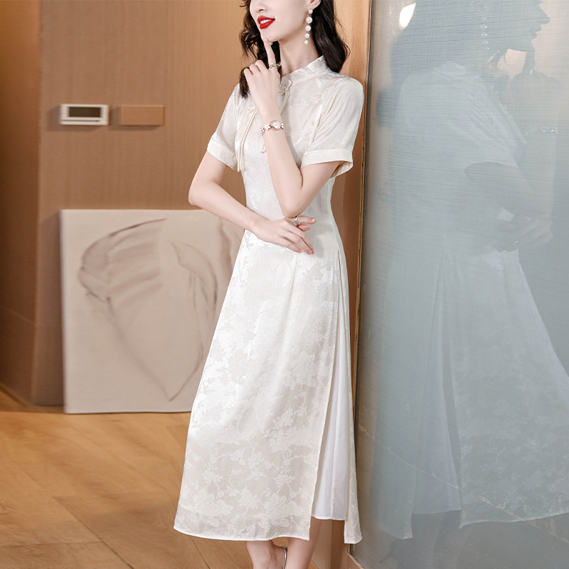 Slim Chinese style summer cheongsam thin temperament dress