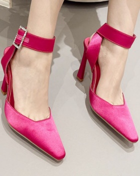 Pure high-heeled shoes European style sandals