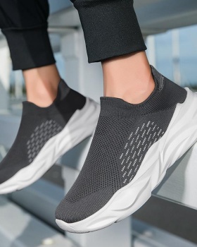Mesh high-heeled socks large yard elasticity lazy shoes for men