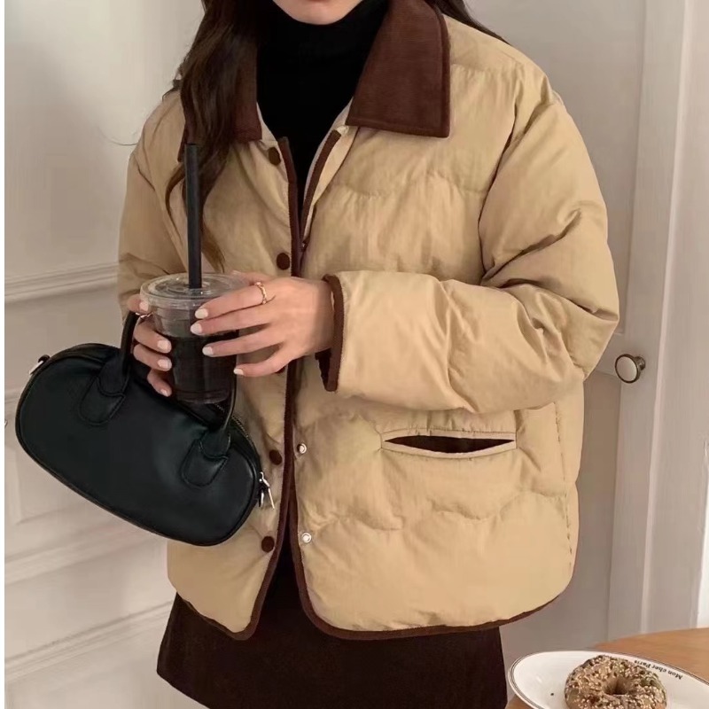 Winter students jacket light cotton coat for women