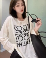 Long sleeve loose shirts printing tops for women