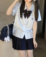 Japanese style college style uniform summer shirt for women