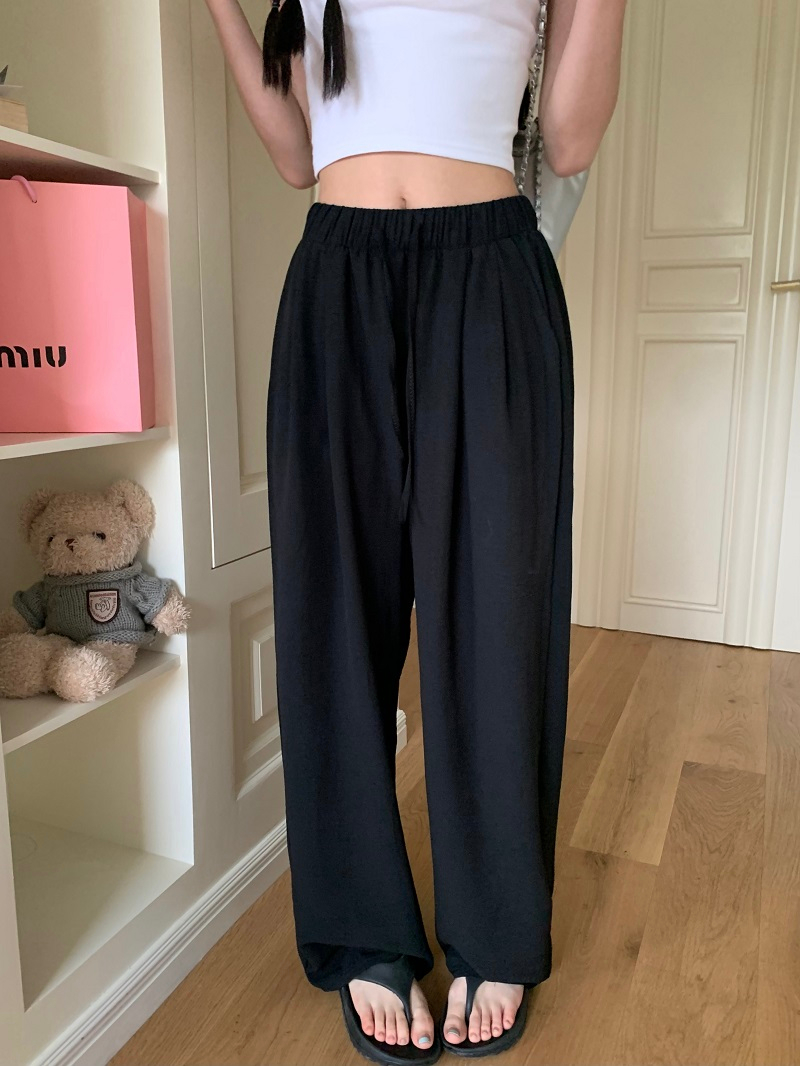 Summer refreshing ice silk pants loose all-match casual pants
