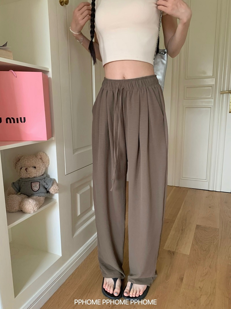 Summer refreshing ice silk pants loose all-match casual pants