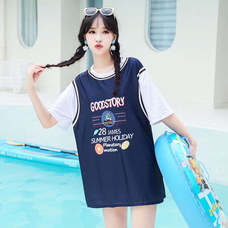 Slim Korean style smock summer swimwear 3pcs set for women