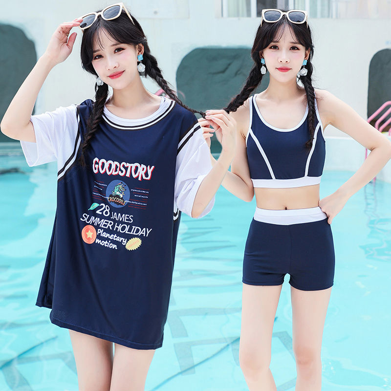 Slim Korean style smock summer swimwear 3pcs set for women