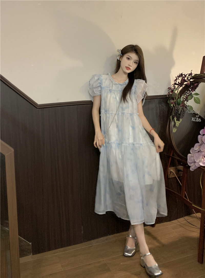 Temperament sweet summer lady loose Korean style dress