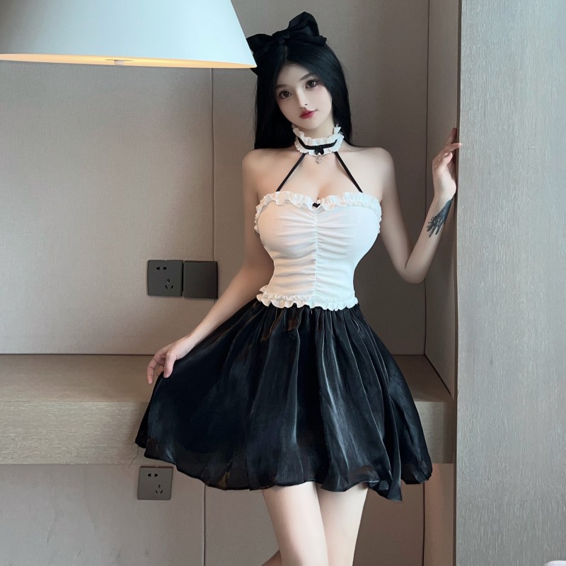 Sweet princess hollow big skirt sexy dress for women