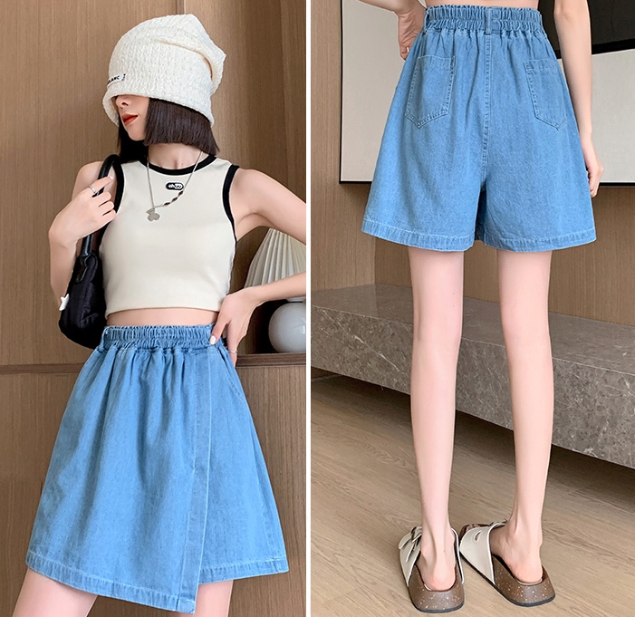 Pleated culottes spring and autumn short skirt for women