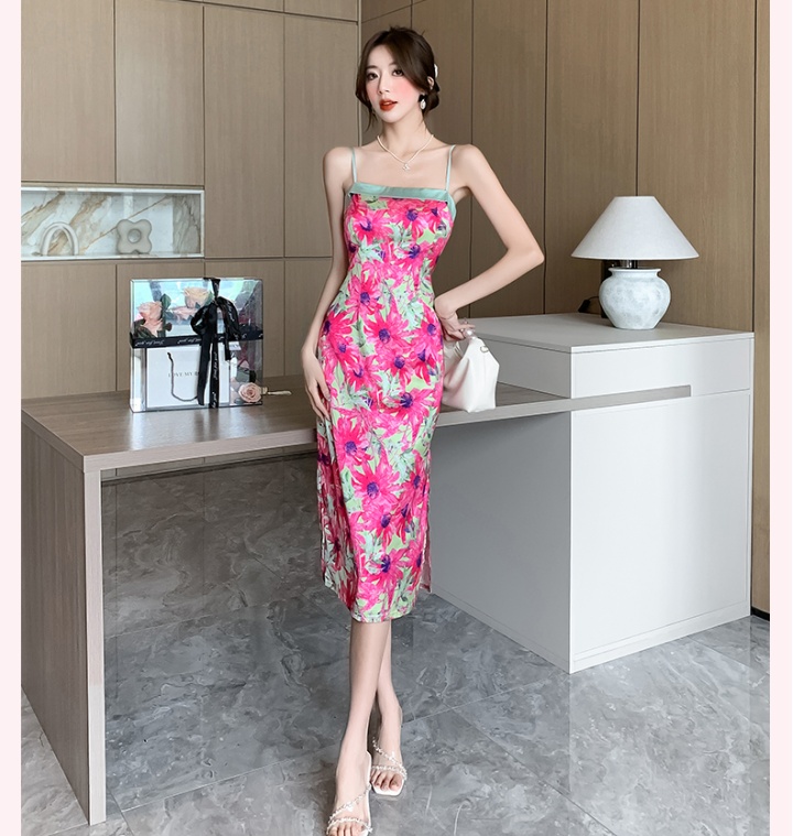 France style Chinese style slim dress for women