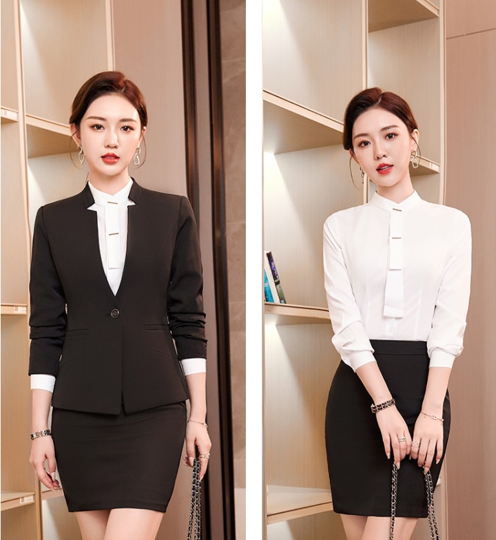 Slim short skirt business suit 3pcs set for women