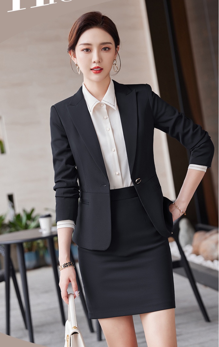 Korean style short skirt business suit 3pcs set