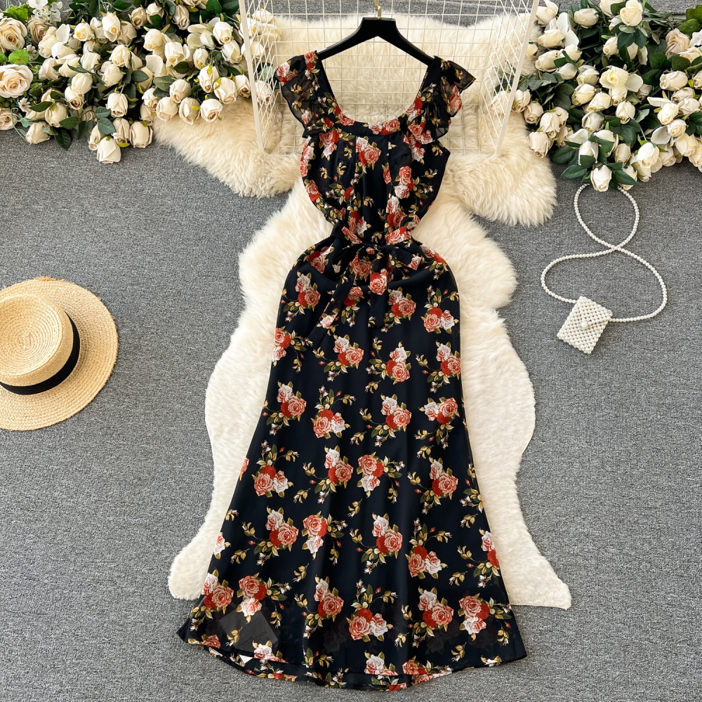 Summer retro dress France style long dress