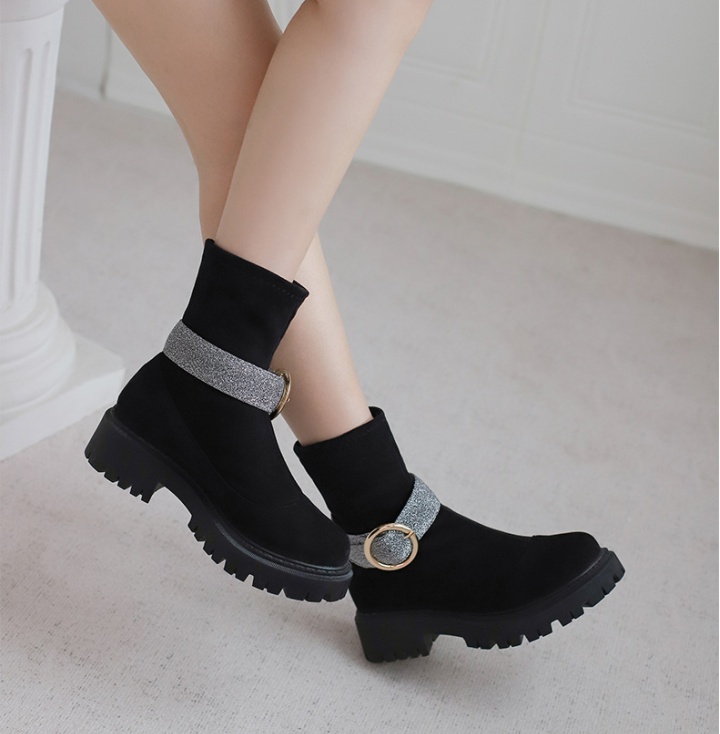 Elasticity short boots autumn and winter boots for women