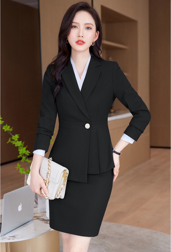 Spring and autumn overalls business suit a set