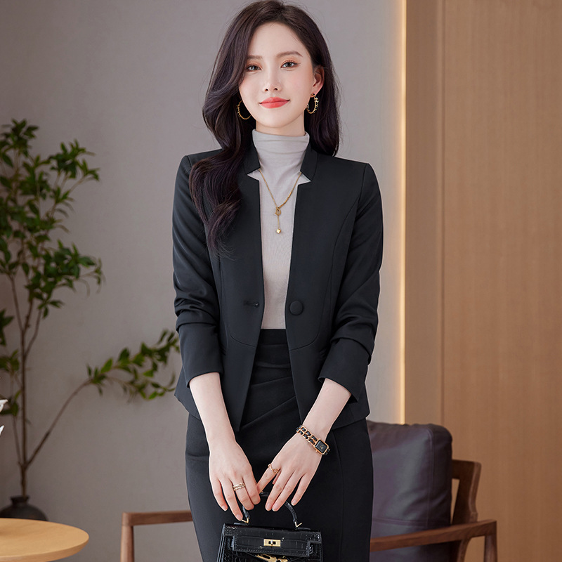 Spring and autumn business suit overalls skirt 2pcs set