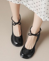 Bow large yard shoes thick high-heeled shoes for women