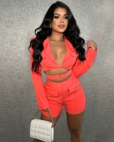 Pure sexy fashion V-neck jumpsuit for women
