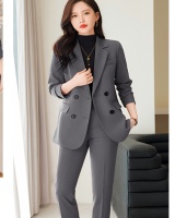 Black autumn pants profession coat 2pcs set