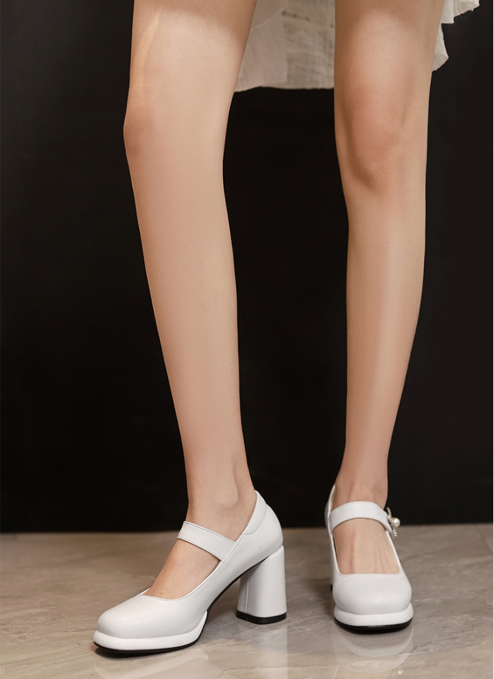 Large yard thick shoes low high-heeled shoes for women