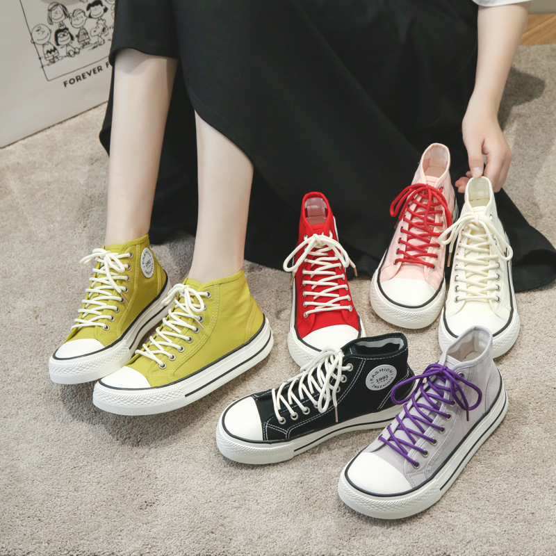 Girl breathable board shoes fashion canvas shoes