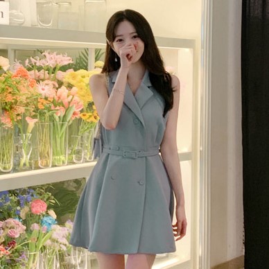 Korean style dress double-breasted business suit