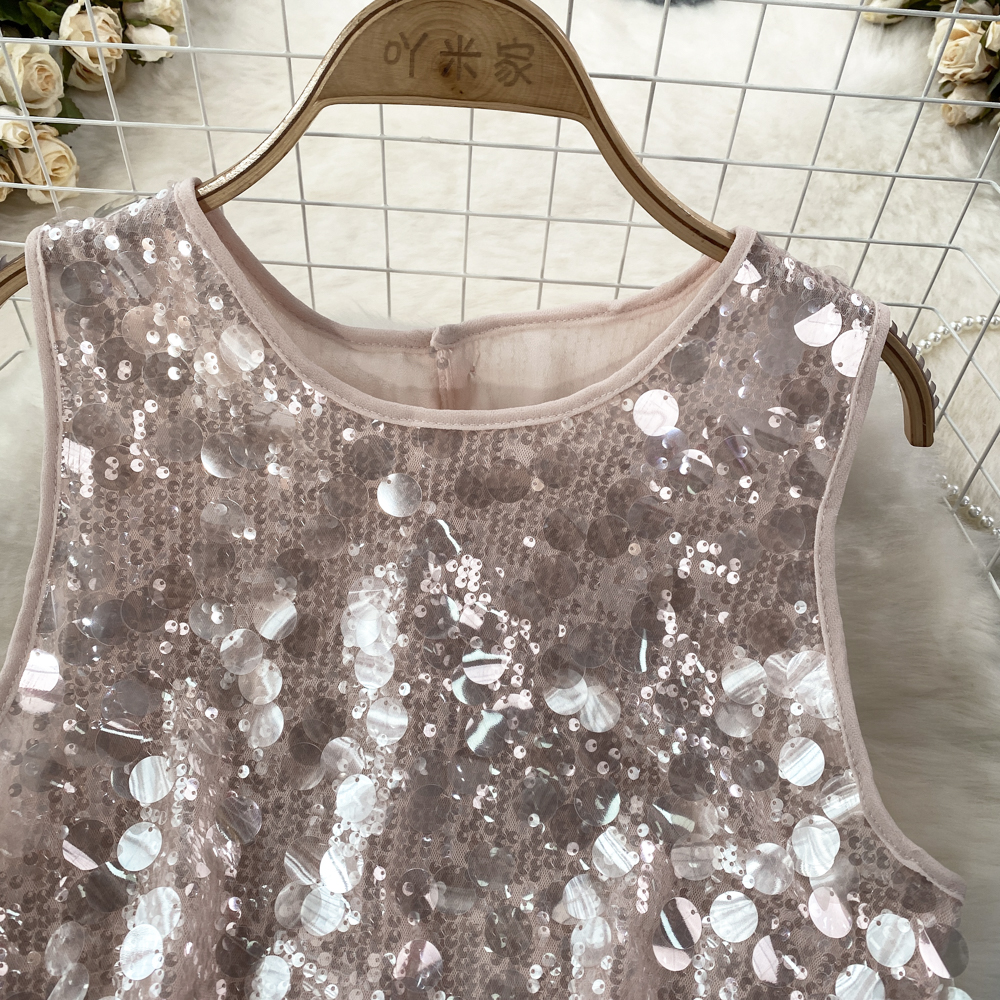 Glitter sleeveless tops spicegirl slim vest for women