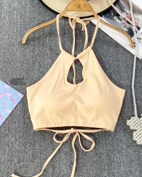 Wrapped chest halter tops sling sexy vest for women